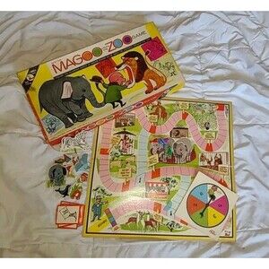 1961 RARE Vintage Mister Magoo Visits The Zoo Board Game Lowell UPA Pictures